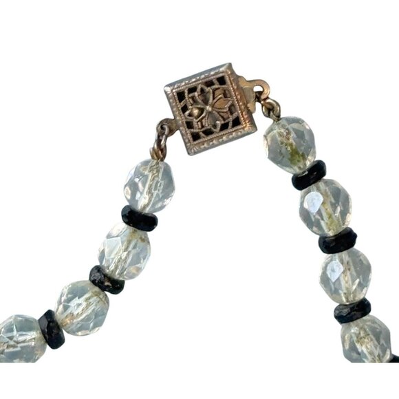 Vintage Rock Crystal Necklace With Sterling Silver Clasp 15" - Picture 4 of 6